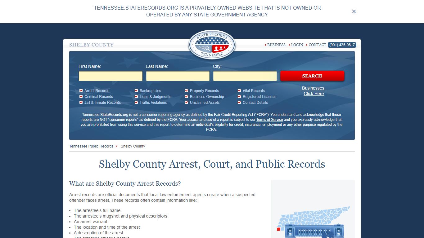 Shelby County Arrest, Court, and Public Records