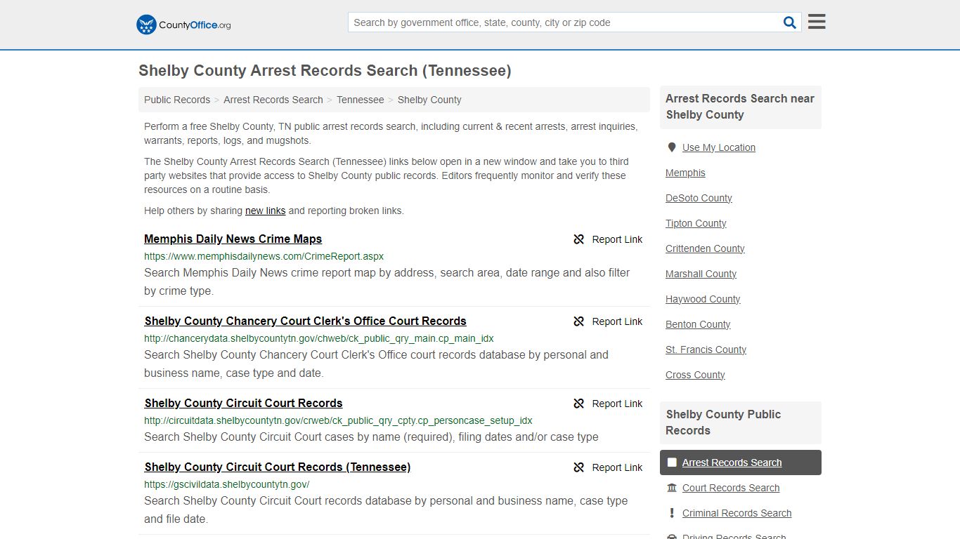 Arrest Records Search - Shelby County, TN (Arrests & Mugshots)